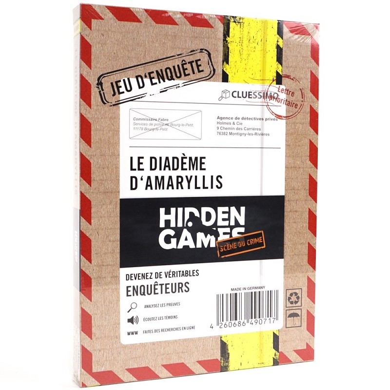 Jeu Scène Du Crime - Le Diadème D'Amaryllis - Enquête Realiste Escape Room Français