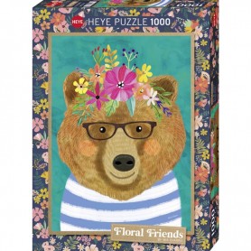 Puzzle - Floral Friends Gentle Bruin