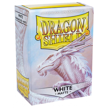 Sleeves 100 Pochettes Dragon Shield White Matte 63x88 Standard