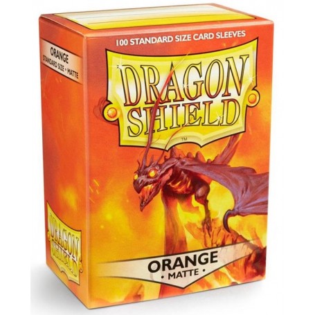 Sleeves 100 Pochettes Dragon Shield Orange Matte 63x88 Standard