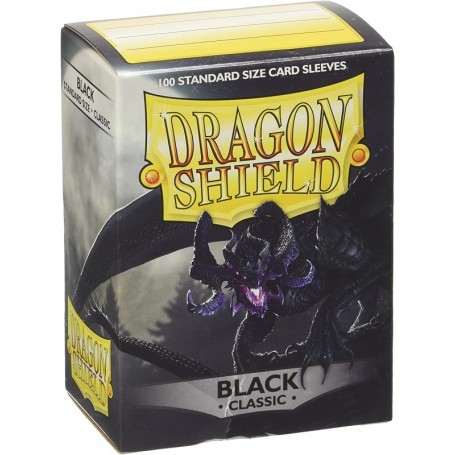 Sleeves 100 Pochettes Dragon Shield Black 63x88 Standard