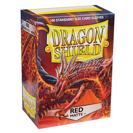 Sleeves 100 Pochettes Dragon Shield Red Matte 63x88 Standard