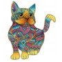 Puzzle en Bois Arc-en-ciel Chat