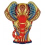 Puzzle en Bois Arc-en-ciel Eléphant