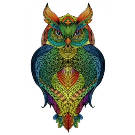 Puzzle en Bois Arc-en-ciel Hibou
