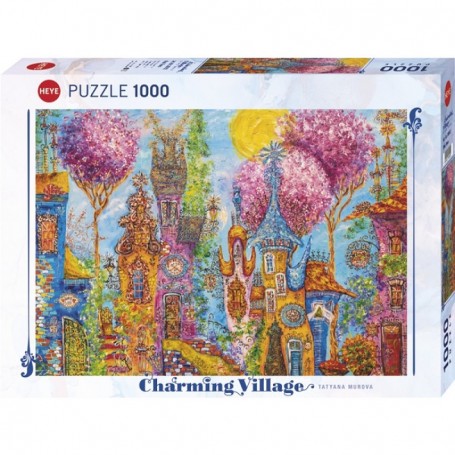 Puzzle Charming Village Pink Trees