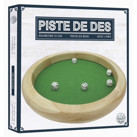 Piste en Bois 35 cm avec 5 Dés