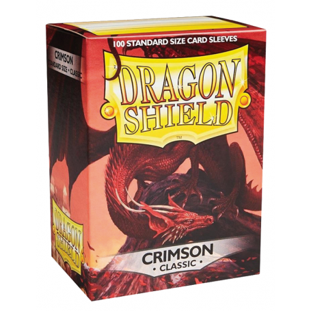 Sleeves 100 Pochettes Dragon Shield Crimson Classic 63x88 Standard