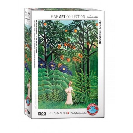 Puzzle Eurographics - Henri Rousseau Femme se promenant dans une forêt exotique