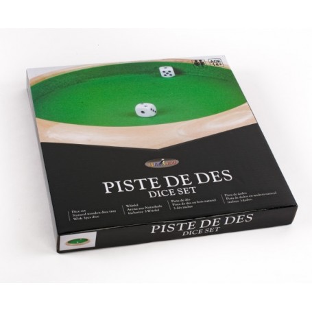 Piste de dés en bois 34 cm
