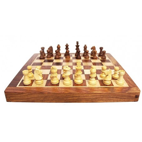 Coffret Echecs Magnétique en Bois Pliable 30 cm