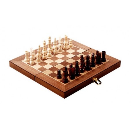 Coffret Echecs en Bois Pliable 30 cm