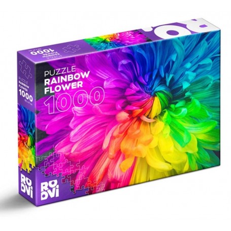 Puzzle Fleur Arc en Ciel