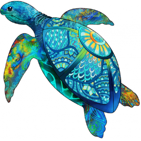 Puzzle en Bois Arc-en-ciel Tortue