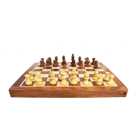 Coffret Echecs en Bois Pliable 30cm