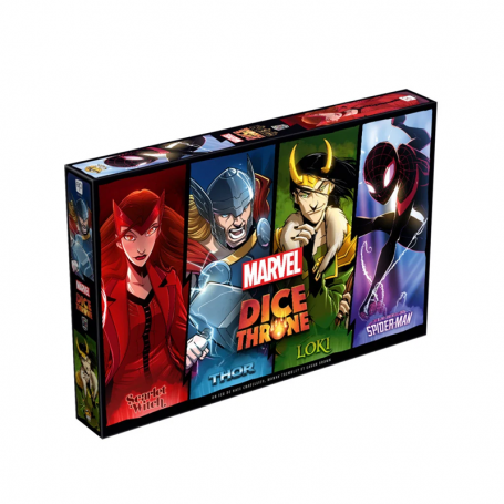 Dice Throne Marvel : Scarlet Witch-Thor-Loki-Spiderman