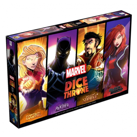Dice Throne Marvel : Captain Marvel-Black Panther-Dr Strange-Black Widow