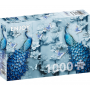 Puzzle Blue Peacocks