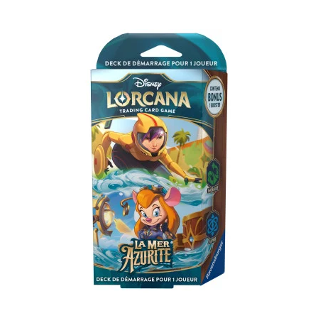 Lorcana - Deck de Démarrage La Mer Azurite - Go Go Tamago et Gadget