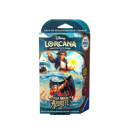 Lorcana - Deck de Démarrage La Mer Azurite - Jim Hawkins et Tigrou