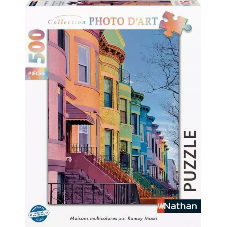 Puzzle - Maisons multicolores - 500pcs