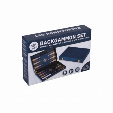 Backgammon Noyer Bleu 38 cm