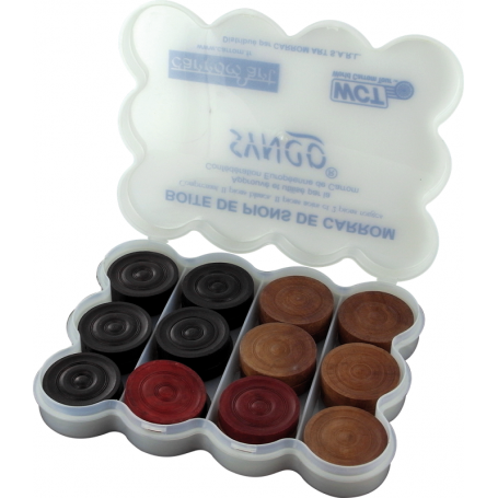 Carrom : Set de 24 Pions
