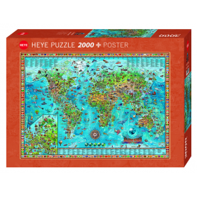 Puzzle - Map Art Amazing World