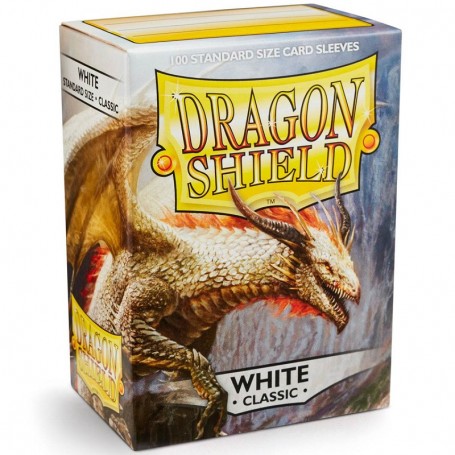 Sleeves 100 Pochettes Dragon Shield White 63x88 Standard